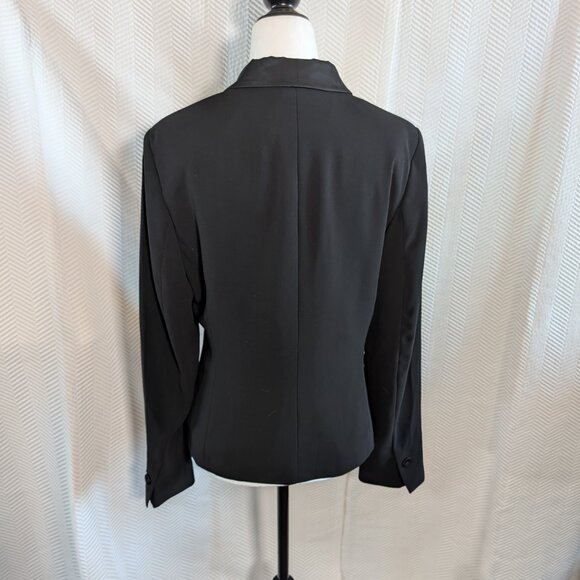 Olsen Europe Tuxedo Blazer Satin Lapel & Buttons Size 8 Tailored Classic - Picture 3 of 11